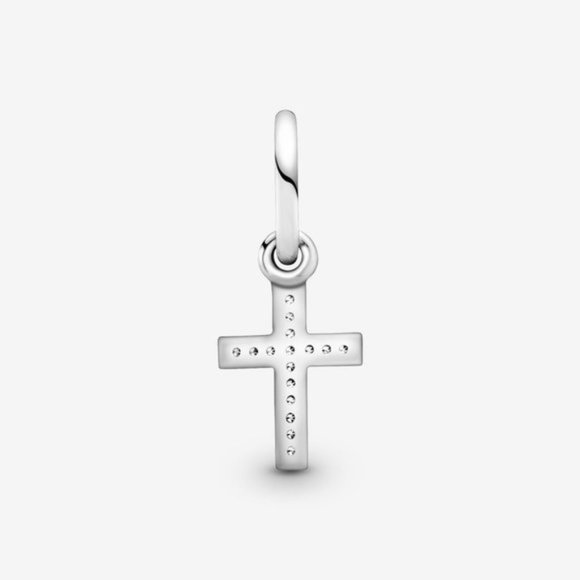 Pandora Sparkling Cross Dangle Charm - Picture 2 of 2